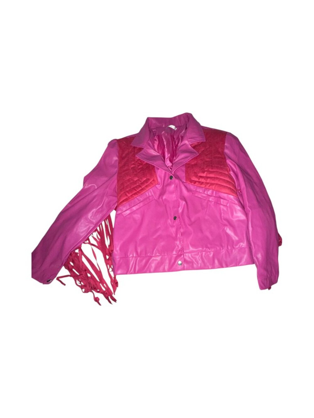 Barbie’s Kendom Pink Fringe Jacket with Quilted Accents